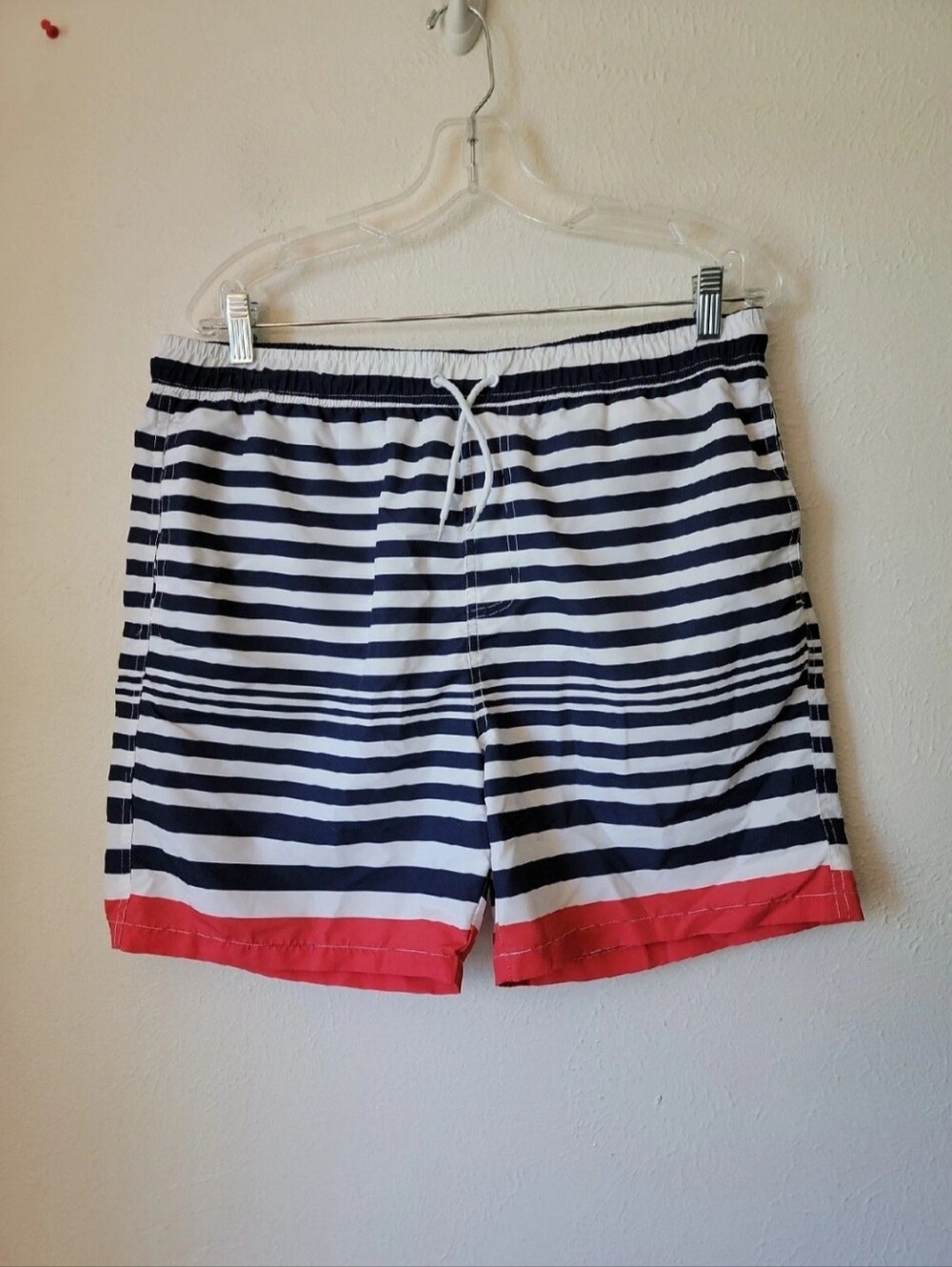 ASOS Men's Striped Navy & White Swim Shorts SZ 36